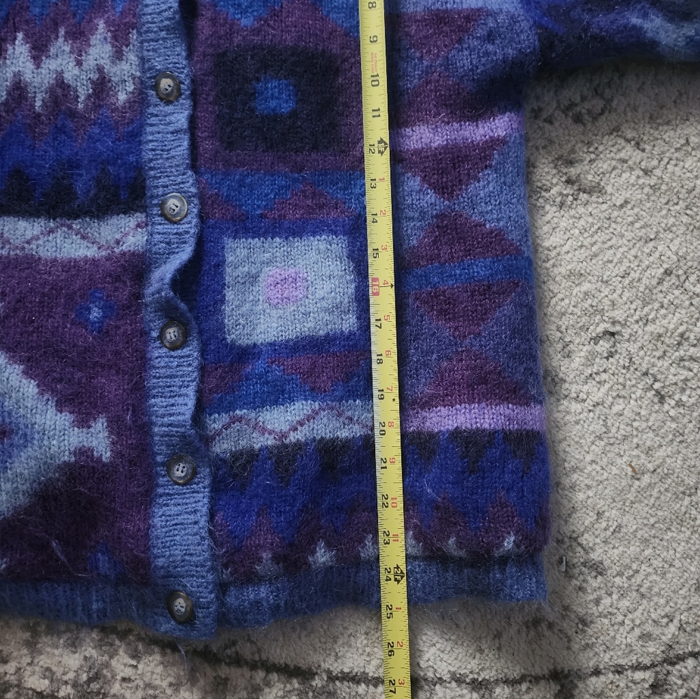 Vintage 1991 Susan Bristol Mohair Blend Whimasical Quirky Scandi Girl Cardigan - Picture 10 of 10
